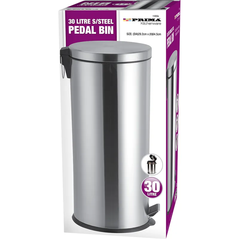 30L S/S Pedal Bin (DIA