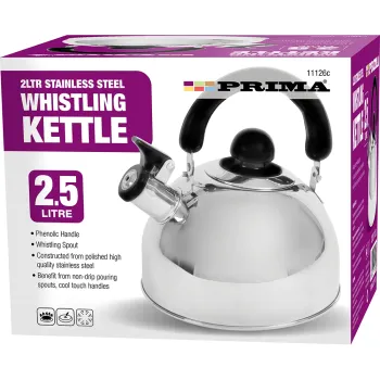 2.5L S/S Whistling Kettle Mirror Finish - Chrome