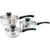 6pc S/S Saucepan Set Induction 14/16/18cm