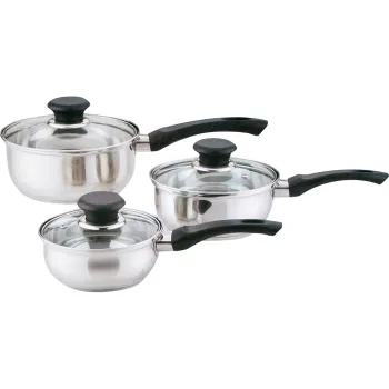 6pc S/S Saucepan Set Induction 14/16/18cm