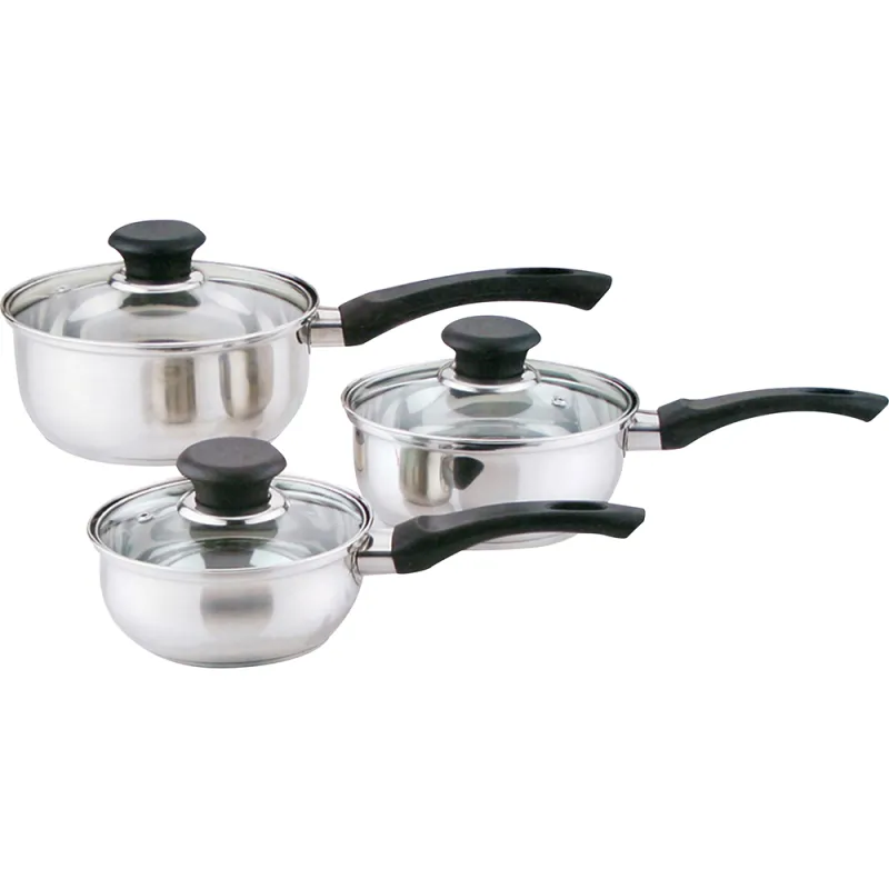 6pc S/S Saucepan Set Induction 14/16/18cm