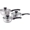 6pc S/S Cookware Set 16/18/20cm - Induction