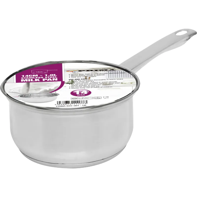 14cm S/S Milkpan Induction Base Without Lid