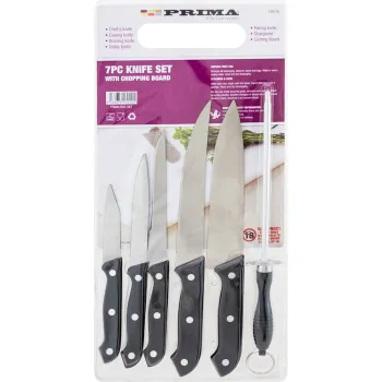 7pc Knife Set in Plastic cutting Board