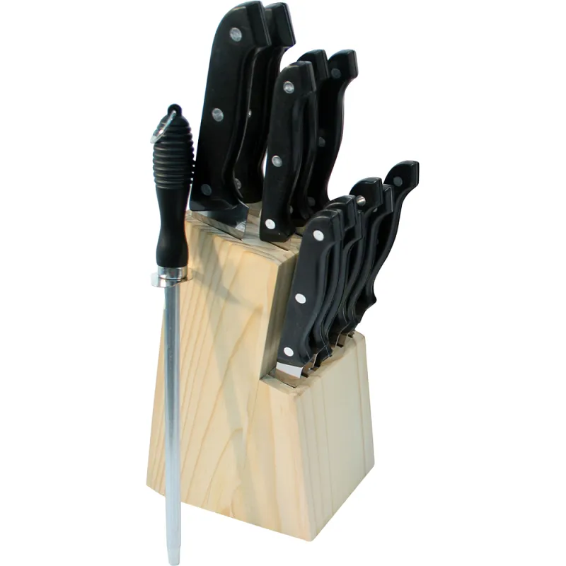 13pc Knife Set with Wooden Block