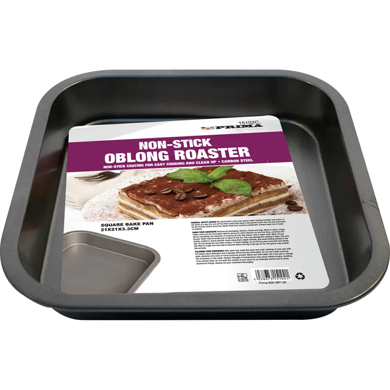 21 x 21 x 3.5cm Non Stick Square Roaster