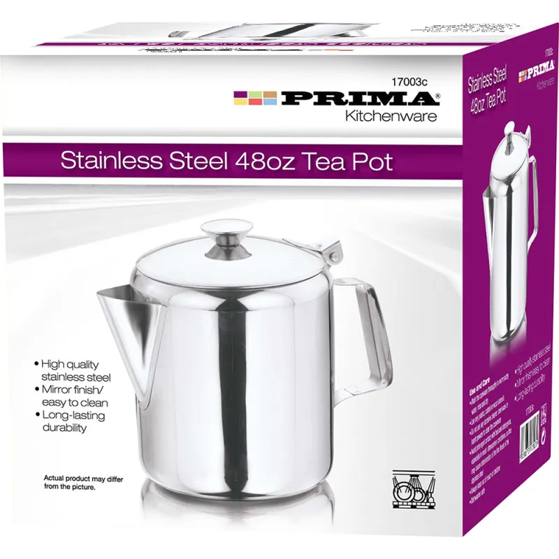 48oz Tea Pot - S/S 750ml -Colour Box