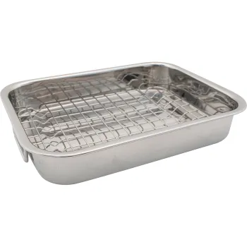 27cm x 20cm S/S Roasting Pan with Rack
