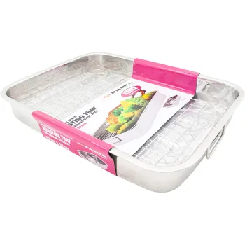 42cm x 31cm S/S Roasting Pan with Rack