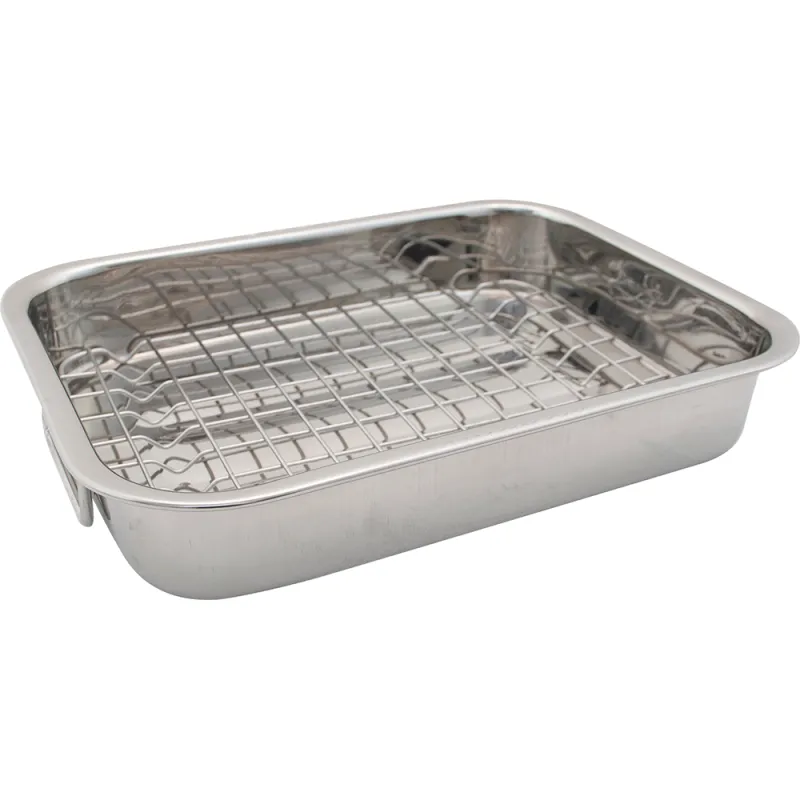 42cm x 31cm S/S Roasting Pan with Rack