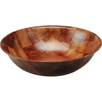 Woven wood bowl 20cm