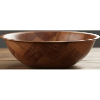 Woven wood bowl 25cm