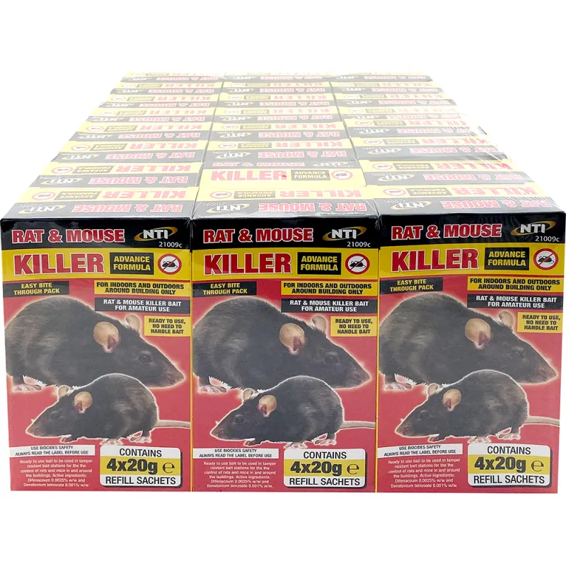 4 x 20g Rat & Mouse Killer - Display Box