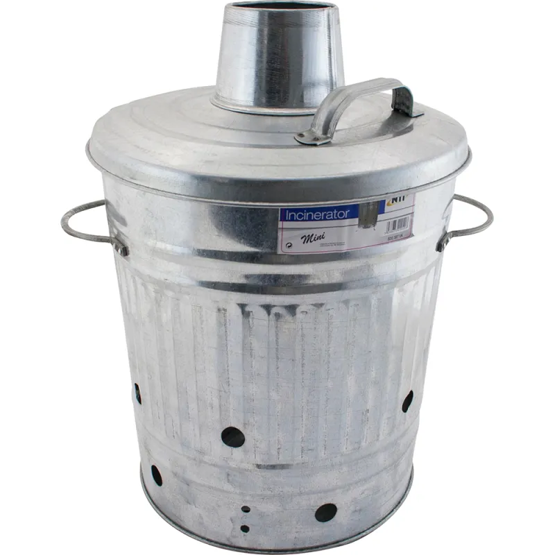 Metal Incinerator Mini -Galvanized
