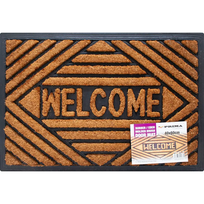 Rubber Door Mat Coco Molded Brush 19mm