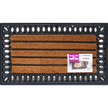 Rubber Coco Grill Door Mat Rectangular
