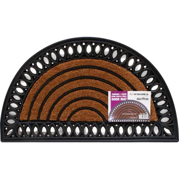 Rubber Coco Grill Door Mat -Half Moon