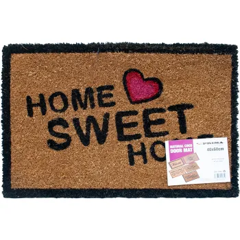 PVC Coco Door Mat - Patterned Coir 40 x 60cm