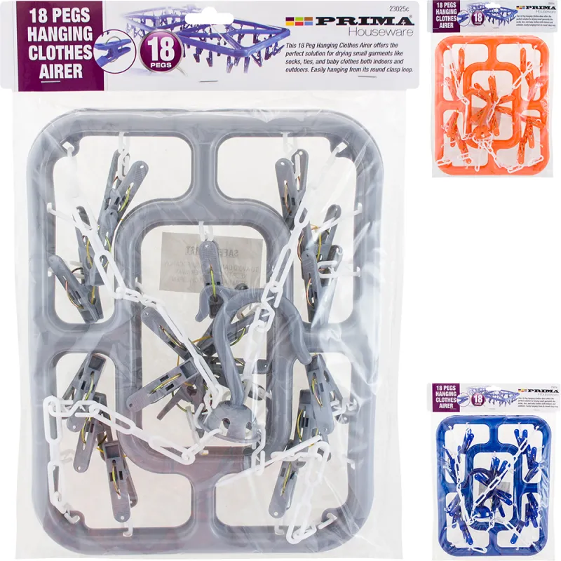 18 Peg Rectangular Clothes Dryer Hanger