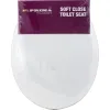 Soft Close Plastic Toilet Seat- White