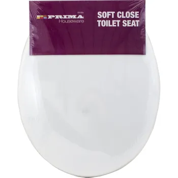 Soft Close Plastic Toilet Seat- White