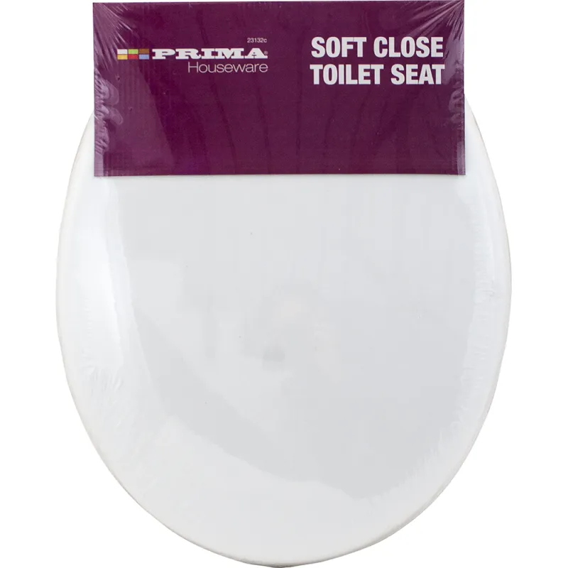 Soft Close Plastic Toilet Seat- White