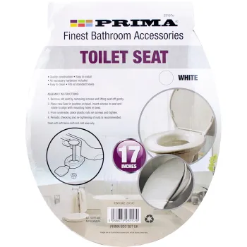 Plastic Toilet Seat - White
