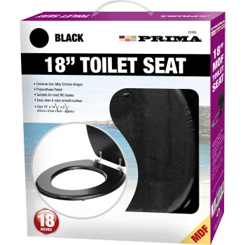 45cm(18”) MDF Toilet Seat- Black