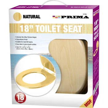 45cm(18”) MDF Toilet Seat -Natural Pine