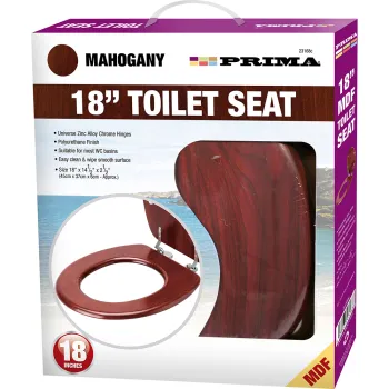 45cm(18”) MDF Toilet Seat -Mahogany