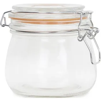 Glass Clipseal jar 500ml ROUND