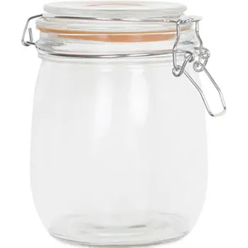 Glass Clipseal jar 1L ROUND