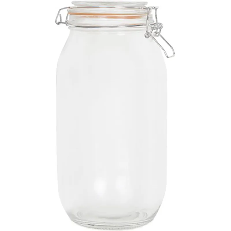 Glass Clipseal jar 1.5L ROUND