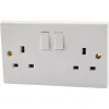 13A 2 Gang Switched Socket - Double Blister
