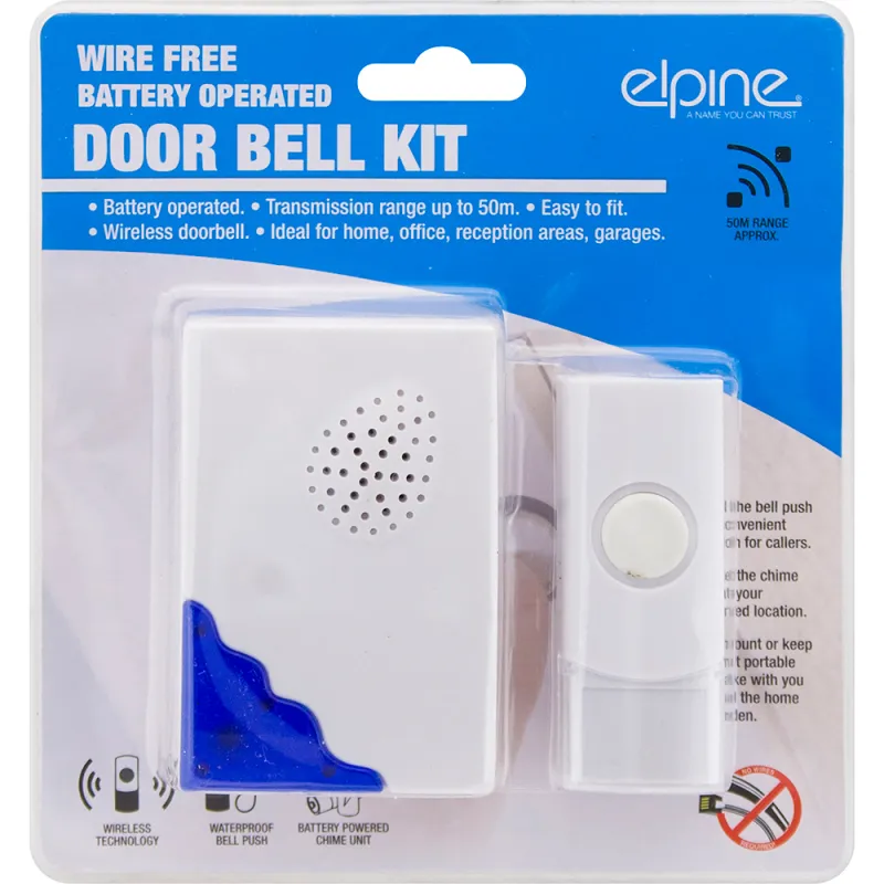 Wireless Door Bell Chime Kit - Battery Operat