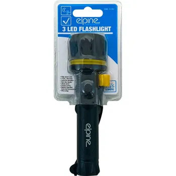 3 Led Flashlight - Black - Half Blister