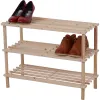 3 Tier Shoe Rack - Natural 74 x 48.5 x 26.5cm