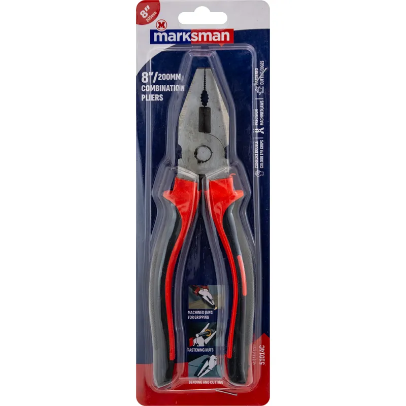 8” (20cm) Combination Pliers - Red/Black