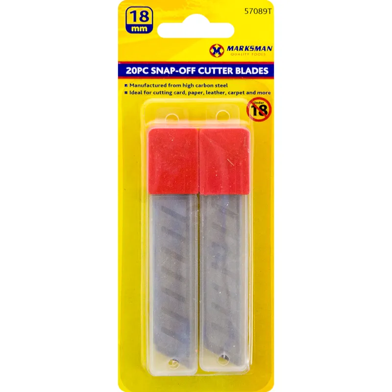 20pc 18mm Snap Off Knife Blades