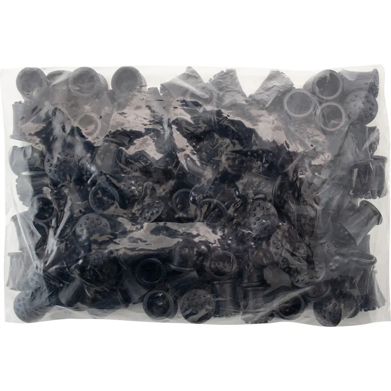 100pc 19mm Stick Cane Ferrule, Black