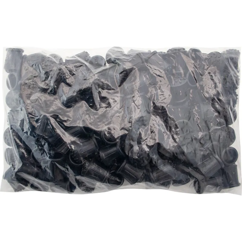100pc 22mm Stick Cane Ferrule, Black