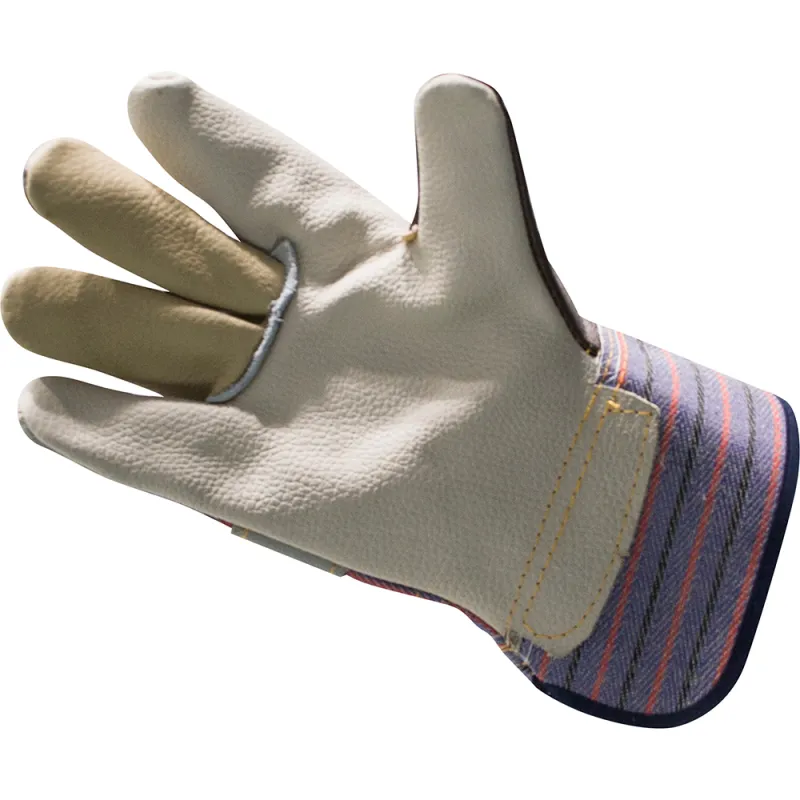 10.5” Rigger Gloves - Leather / Cotton (M)