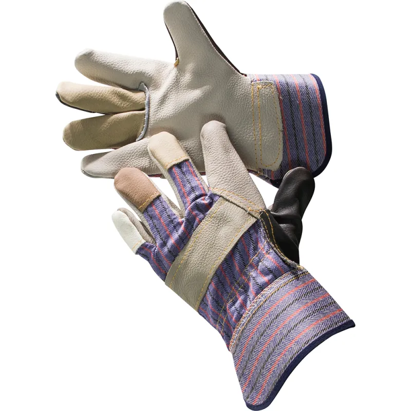10.5” Rigger Gloves - Leather / Cotton (M)