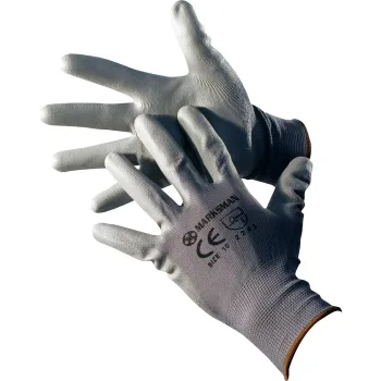 Size 8 Grey / Grey Nitrile Coated Gloves - M