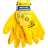Size 9 Yellow Nitrile Coated Builder Gloves