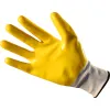 Size 9 Yellow Nitrile Coated Builder Gloves