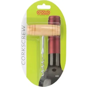 Corkscrew wood handle