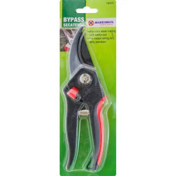 Bypass Secateurs - Black / Red Handle