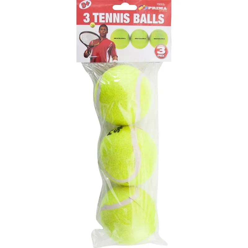 3pc Tennis Balls - Poly Header Bag