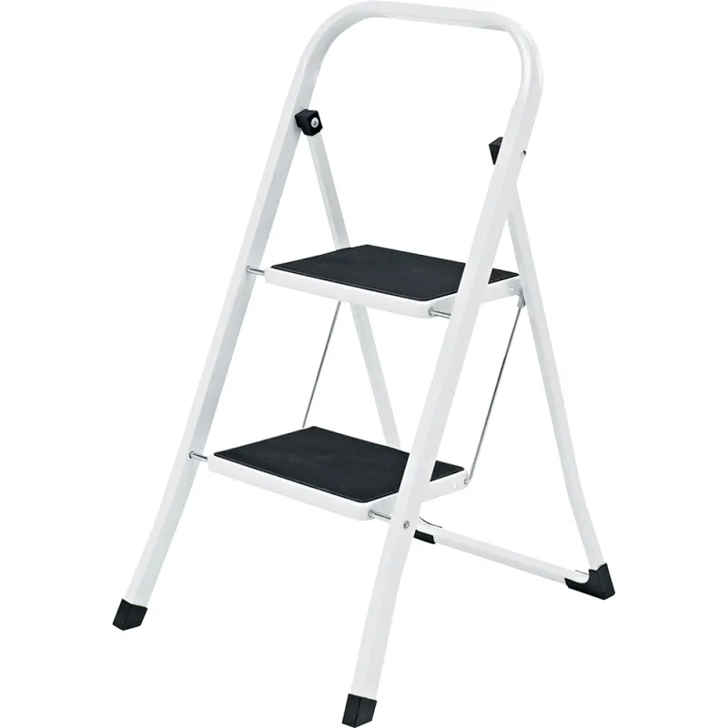 2 Step Ladder - Black Non-Slip Rubber